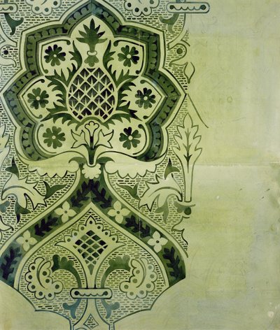 Design for an Ecclesiastical Wallpaper Print by Augustus Welby Northmore Pugin